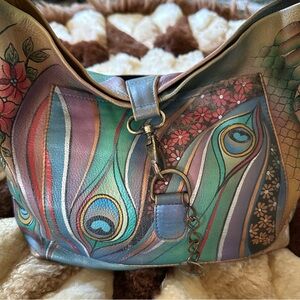 Anuschka Hand Aqua Painted Leather Bag